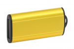 Wysuwany plastikowo-metalowy pendrive SLIM - żółty